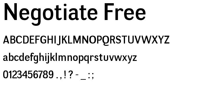 Negotiate Free font
